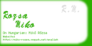 rozsa miko business card